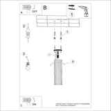 Plafond Karbon 20 Golden Moderne 2-Flammige Deckenlampe-Leuchtezauber