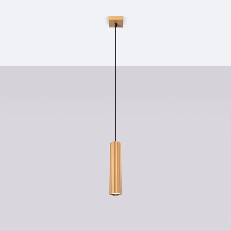 Pendelleuchte Karbon 1-flammig Gold – Edles Design-Leuchtezauber