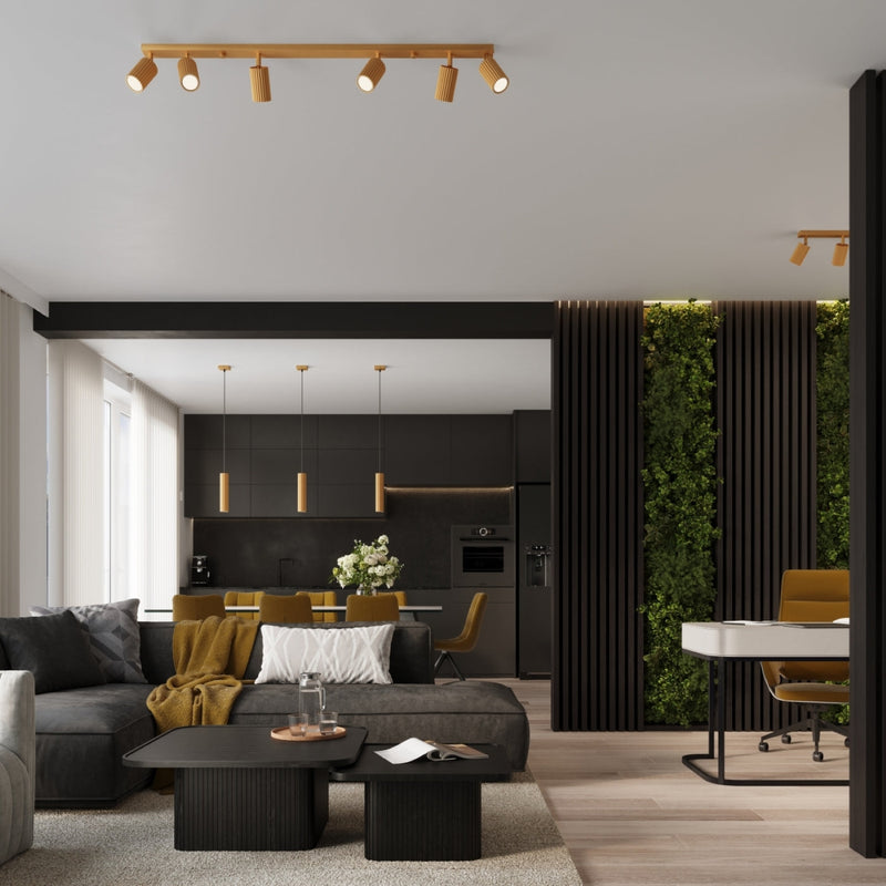 Pendelleuchte Karbon 2-flammig Gold – Warm & Luxuriös-Leuchtezauber