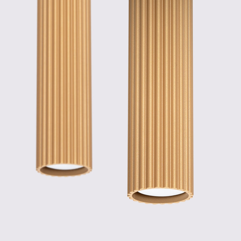 Pendelleuchte Karbon 2-flammig Gold – Warm & Luxuriös-Leuchtezauber