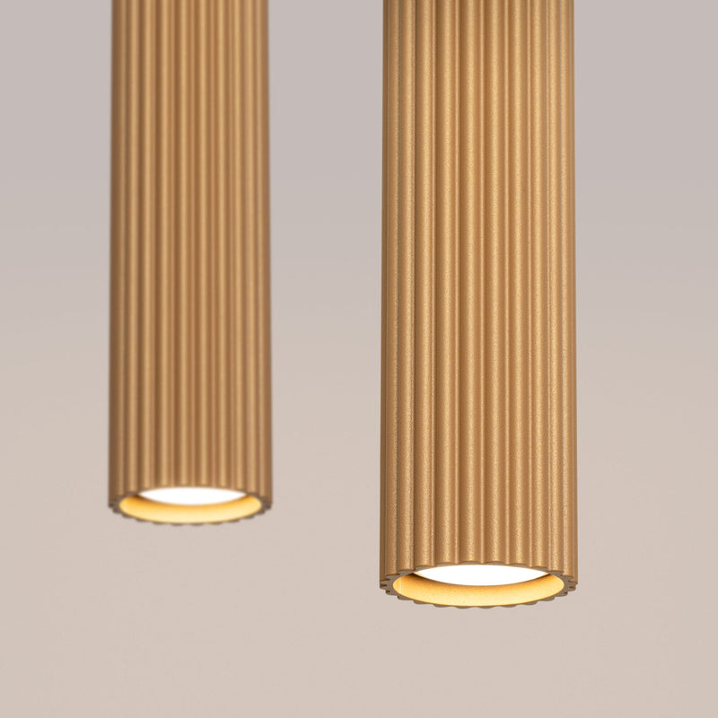 Pendelleuchte Karbon 2-flammig Gold – Warm & Luxuriös-Leuchtezauber