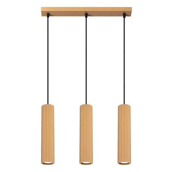 Pendelleuchte Karbon 3-flammig Linear Gold – Glamour & Stil-Leuchtezauber