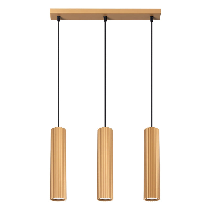 Pendelleuchte Karbon 3-flammig Linear Gold – Glamour & Stil-Leuchtezauber