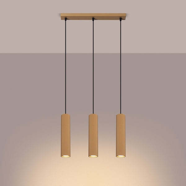 Pendelleuchte Karbon 3-flammig Linear Gold – Glamour & Stil-Leuchtezauber
