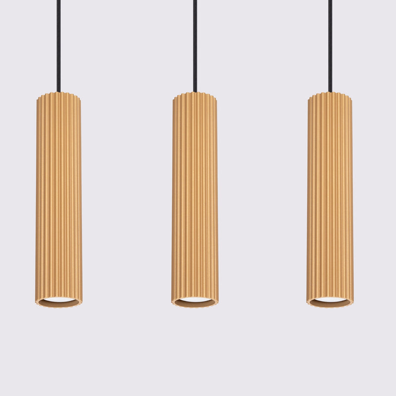 Pendelleuchte Karbon 3-flammig Linear Gold – Glamour & Stil-Leuchtezauber