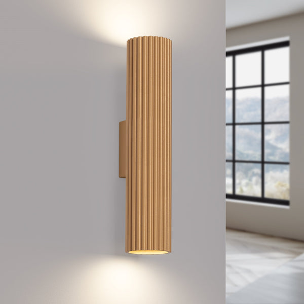 Wandleuchte Karbon 30 Golden Große Design-Wandleuchte In Gold Für Moderne Interiors-Leuchtezauber