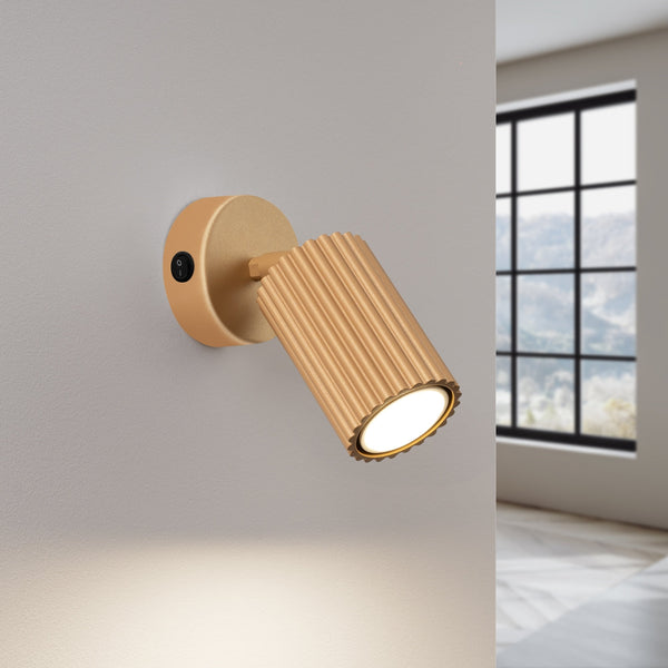 Wandleuchte Karbon Golden Mit Schalter Goldene Wandleuchte Mit Praktischem Schalter – Edel & Funktional-Leuchtezauber