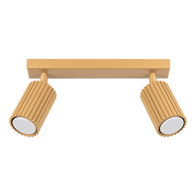 Plafond Karbon 2 Golden Kleine 2-Flammige Lampe In Gold-Leuchtezauber