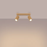 Plafond Karbon 2 Golden Kleine 2-Flammige Lampe In Gold-Leuchtezauber