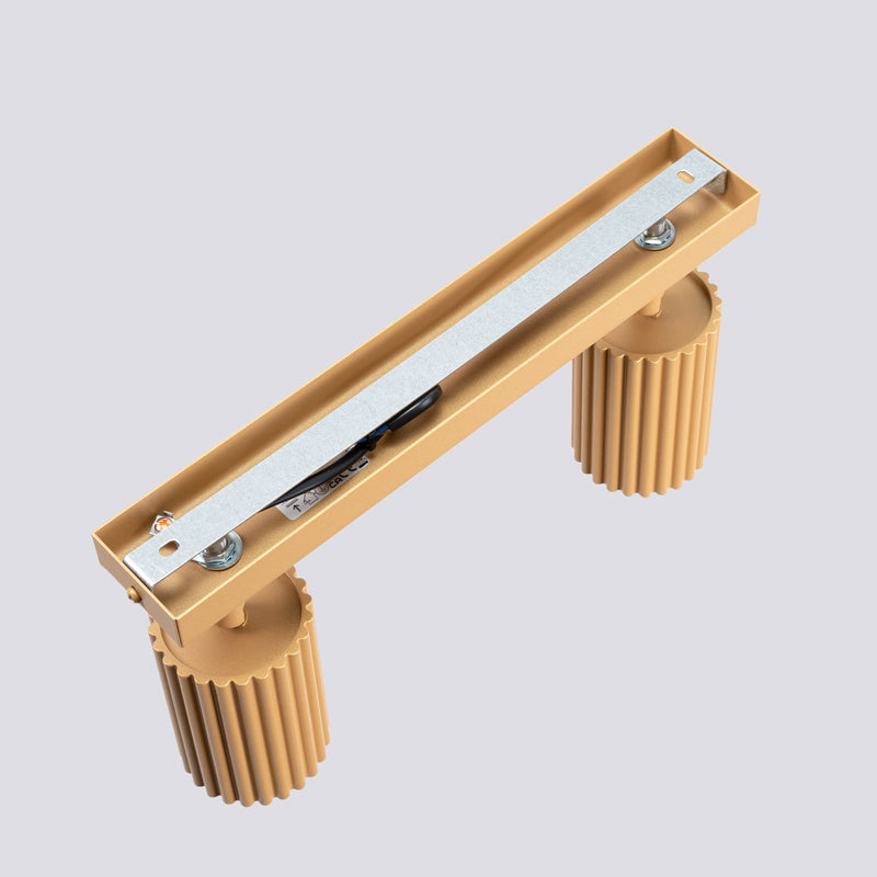 Plafond Karbon 2 Golden Kleine 2-Flammige Lampe In Gold-Leuchtezauber