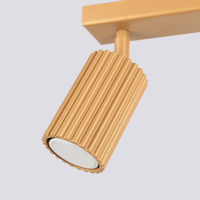 Plafond Karbon 2 Golden Kleine 2-Flammige Lampe In Gold-Leuchtezauber