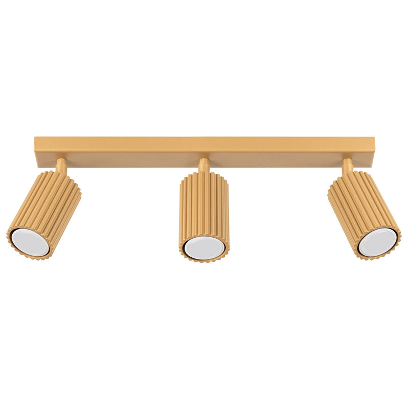 Plafond Karbon 3L Golden Schlanke Goldene Deckenleuchte-Leuchtezauber