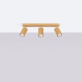 Plafond Karbon 3L Golden Schlanke Goldene Deckenleuchte-Leuchtezauber