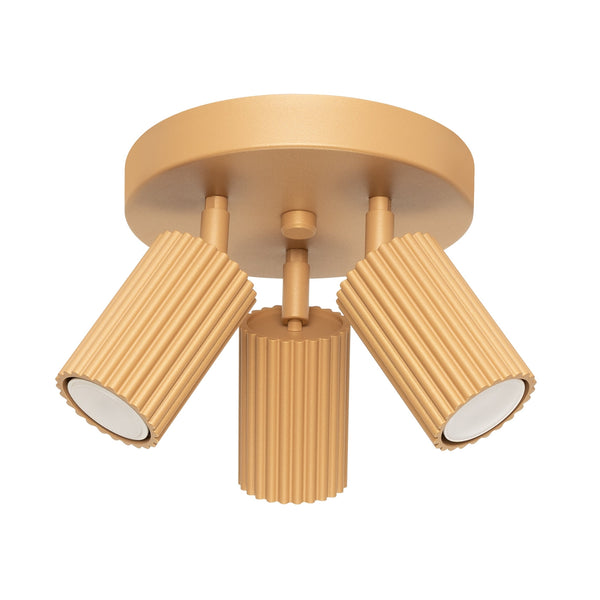 Plafond Karbon 3P Golden Moderne Spot-Deckenlampe In Gold-Leuchtezauber