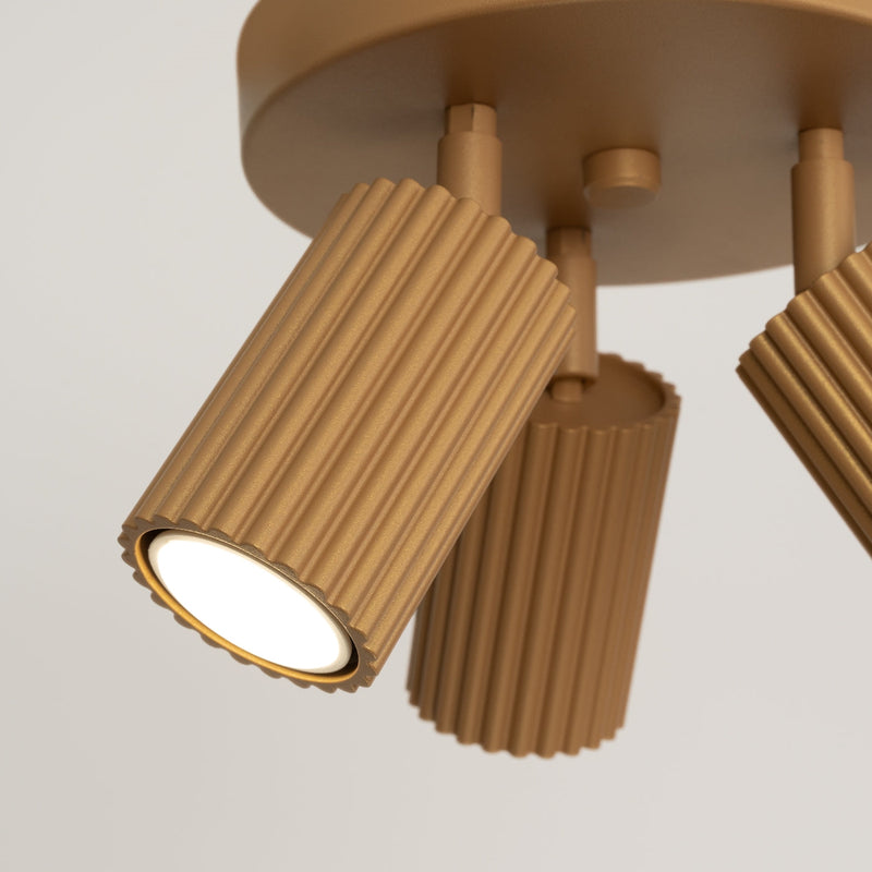 Plafond Karbon 3P Golden Moderne Spot-Deckenlampe In Gold-Leuchtezauber