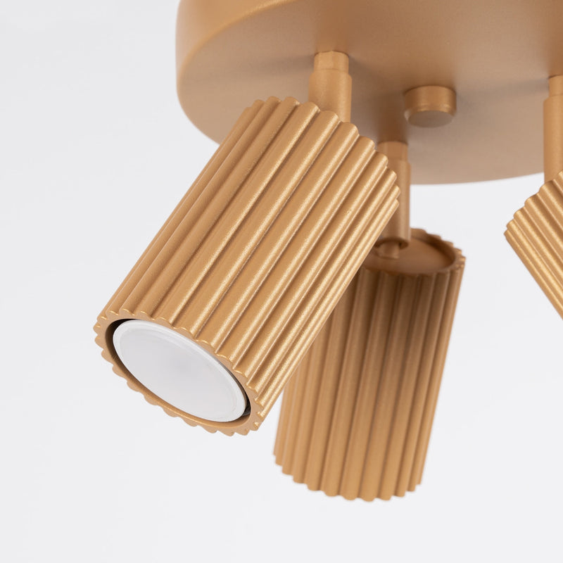 Plafond Karbon 3P Golden Moderne Spot-Deckenlampe In Gold-Leuchtezauber