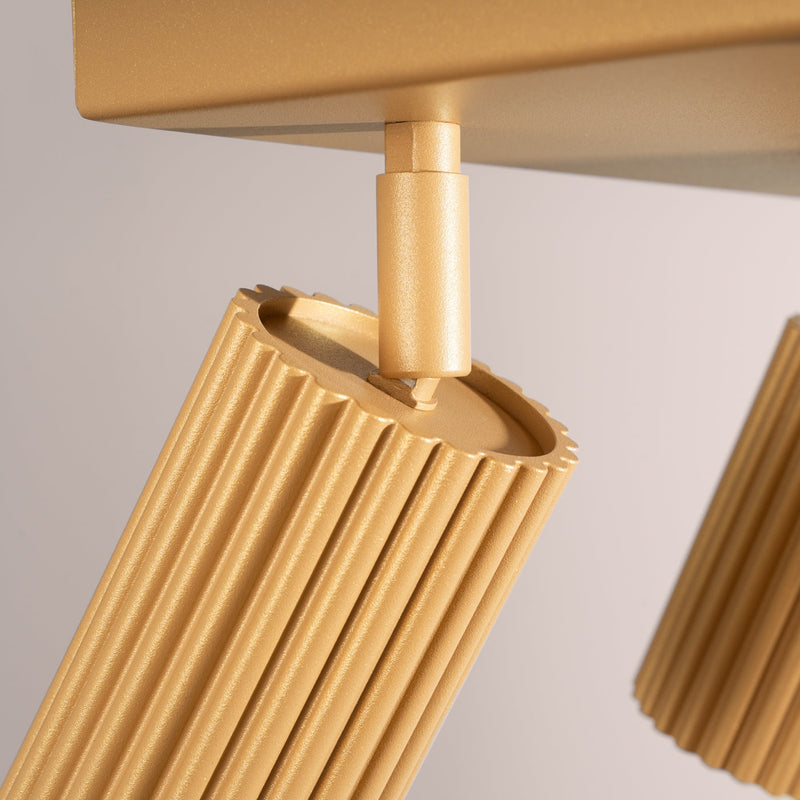 Plafond Karbon 4 Golden Kompakte Goldene Deckenlampe-Leuchtezauber