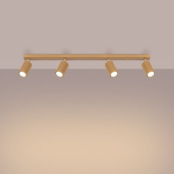 Plafond Karbon 4L Golden Stilvolle Lineare Deckenleuchte-Leuchtezauber