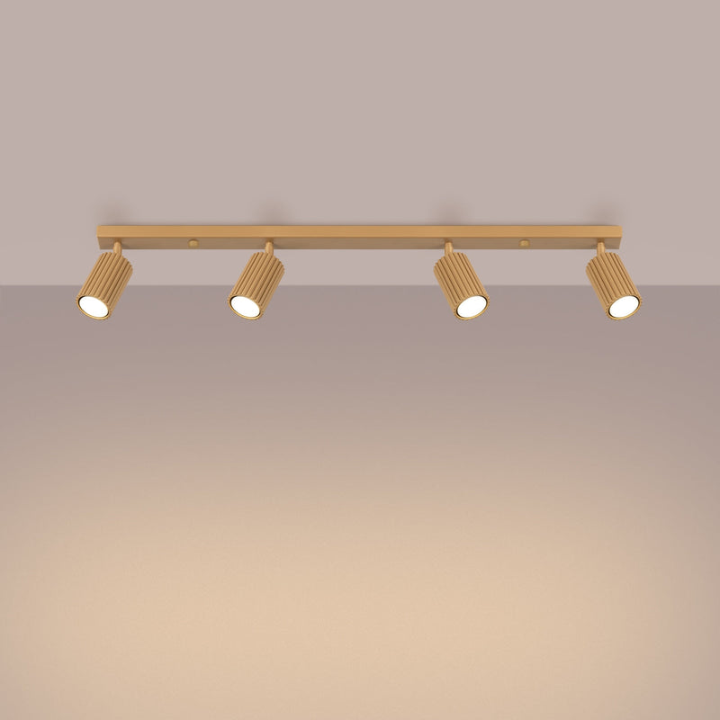 Plafond Karbon 4L Golden Stilvolle Lineare Deckenleuchte-Leuchtezauber