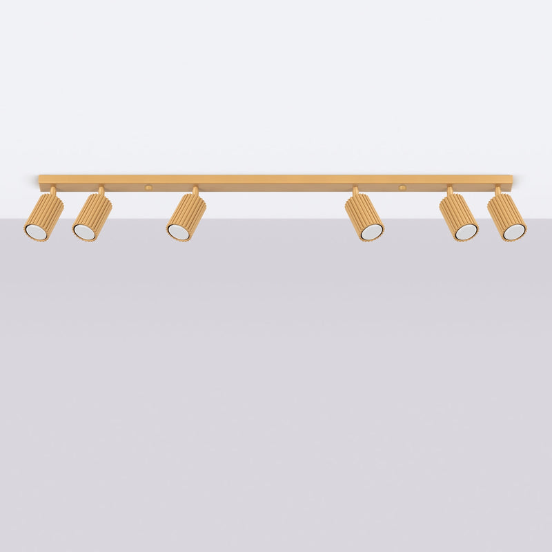 Plafond Karbon 6L Golden Elegante 6-Flammige Deckenlampe-Leuchtezauber