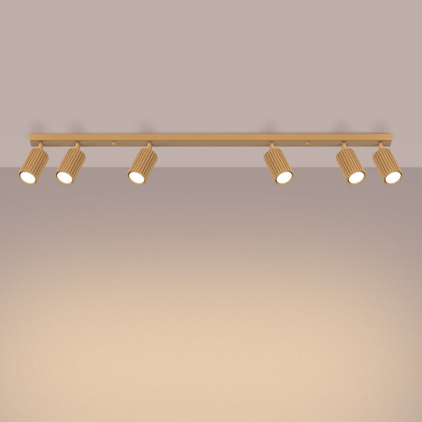 Plafond Karbon 6L Golden Elegante 6-Flammige Deckenlampe-Leuchtezauber