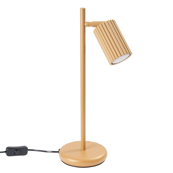 Tischlampe Karbon Golden – Goldfarbene Akzente, Stilvoll & Modern-Leuchtezauber
