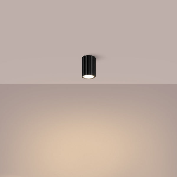 Plafond Karbon 10 Schwarz Große Moderne Deckenleuchte In Schwarz-Leuchtezauber