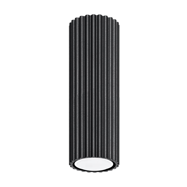 Plafond Karbon Ø20 Schwarz Kompakte Runde Lampe In Schwarz-Leuchtezauber