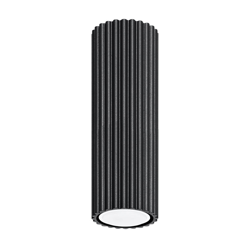 Plafond Karbon Ø20 Schwarz Kompakte Runde Lampe In Schwarz-Leuchtezauber