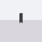 Plafond Karbon Ø20 Schwarz Kompakte Runde Lampe In Schwarz-Leuchtezauber