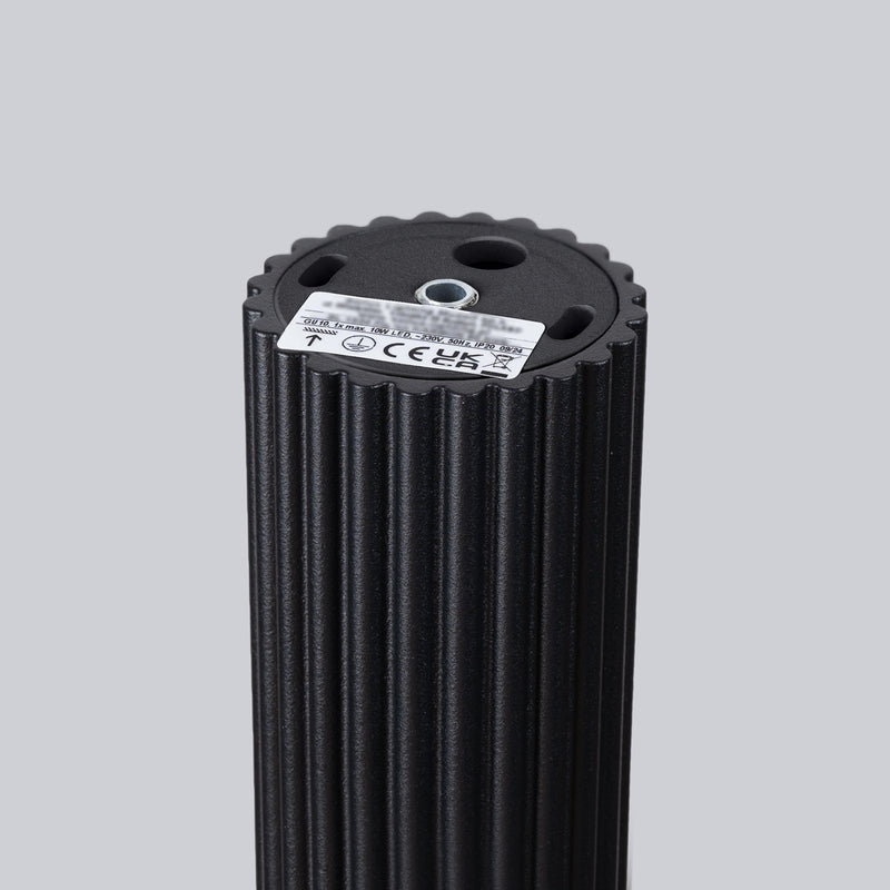 Plafond Karbon Ø20 Schwarz Kompakte Runde Lampe In Schwarz-Leuchtezauber