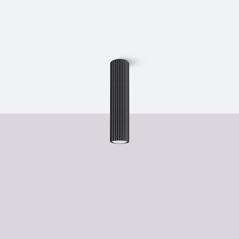 Plafond Karbon Ø30 Schwarz Elegante Designlampe Für Wohnräume-Leuchtezauber