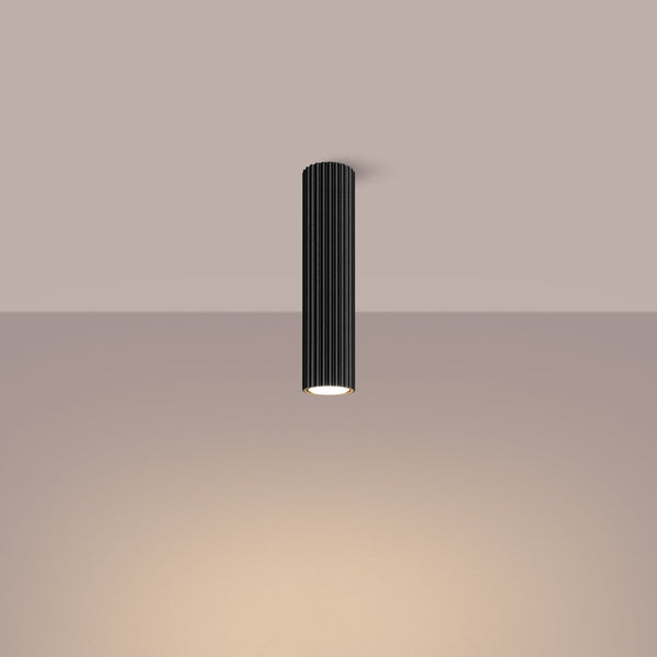 Plafond Karbon Ø30 Schwarz Elegante Designlampe Für Wohnräume-Leuchtezauber