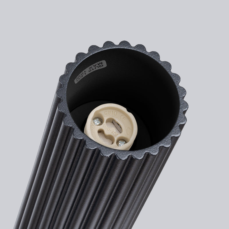 Plafond Karbon Ø60 Schwarz Moderne Xl-Deckenlampe In Schwarz-Leuchtezauber