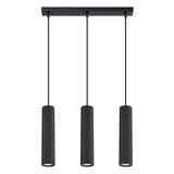 Pendelleuchte Karbon 3-flammig Linear Schwarz-Leuchtezauber