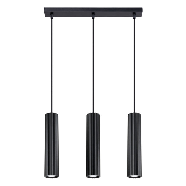 Pendelleuchte Karbon 3-flammig Linear Schwarz-Leuchtezauber