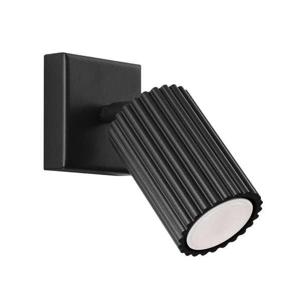 Wandleuchte Karbon Schwarz Schlichte Design-Wandleuchte In Mattem Schwarz – Ohne Schalter-Leuchtezauber
