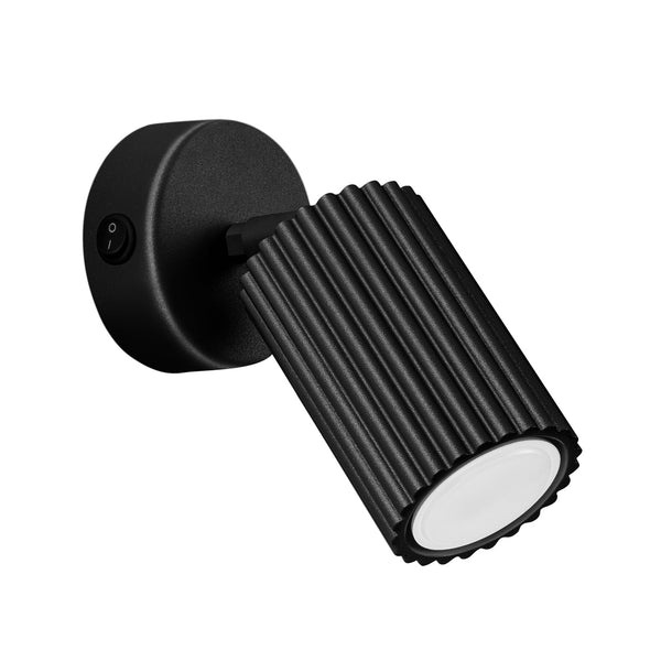 Wandleuchte Karbon Schwarz Mit Schalter Elegante Schwarze Wandleuchte Mit Integriertem Schalter-Leuchtezauber