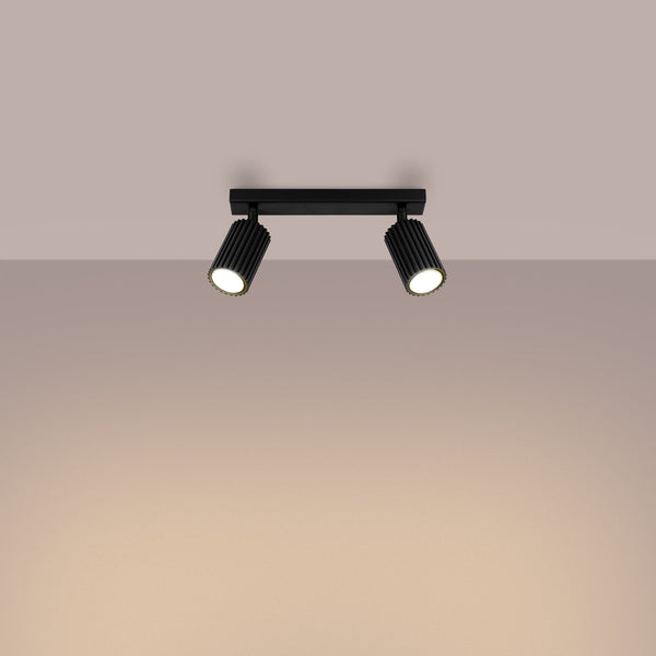 Plafond Karbon 2 Schwarz Kleine Schwarze Deckenlampe-Leuchtezauber