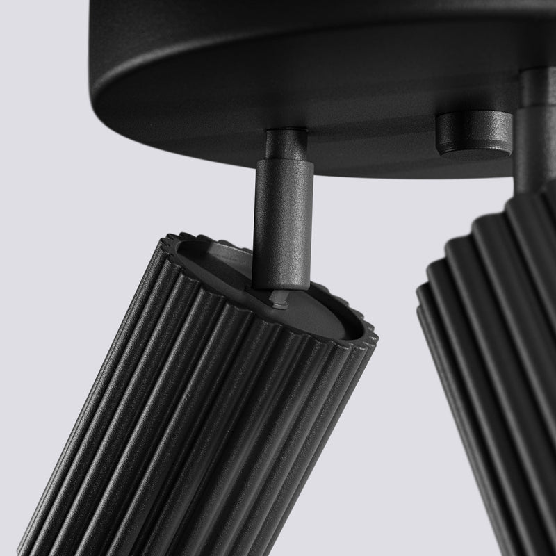 Plafond Karbon 3P Schwarz Bewegliche Spotlampe In Schwarz-Leuchtezauber