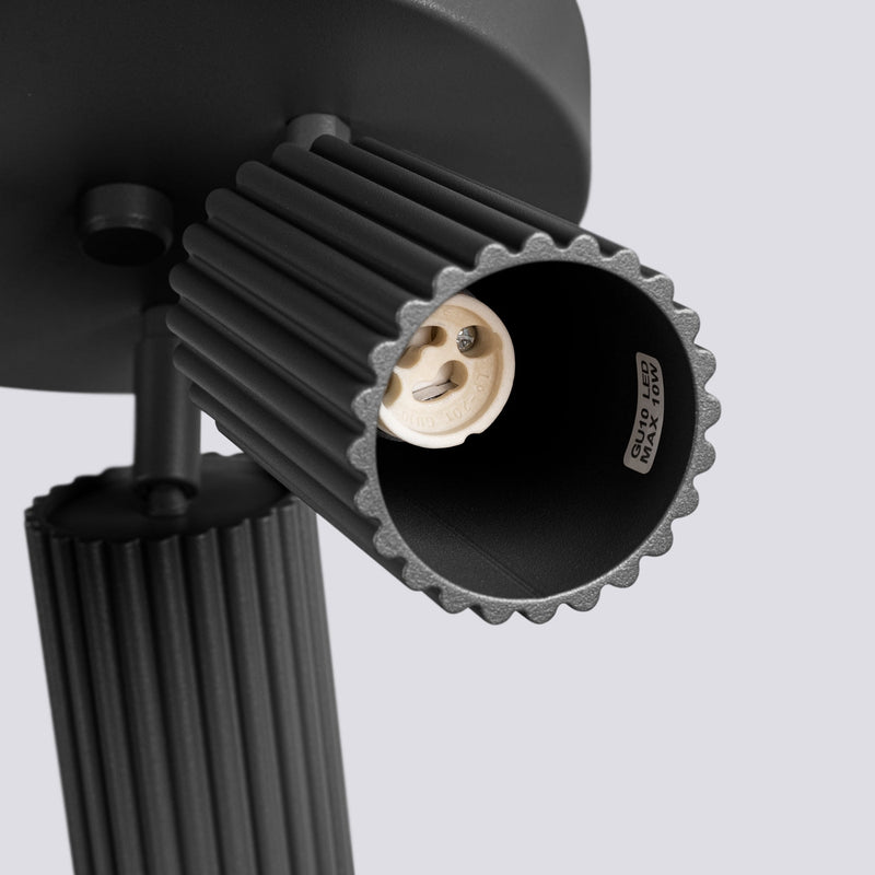 Plafond Karbon 3P Schwarz Bewegliche Spotlampe In Schwarz-Leuchtezauber