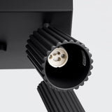 Plafond Karbon 4 Schwarz Kompakte 4-Flammige Deckenleuchte-Leuchtezauber