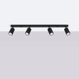 Plafond Karbon 4L Schwarz Stilvolle Lineare Deckenlampe-Leuchtezauber