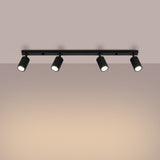Plafond Karbon 4L Schwarz Stilvolle Lineare Deckenlampe-Leuchtezauber