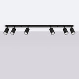 Plafond Karbon 6L Schwarz Moderne 6-Flammige Deckenleuchte-Leuchtezauber