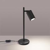 Tischlampe Karbon Schwarz – Moderne Tischleuchte Mit Stoffschirm-Leuchtezauber