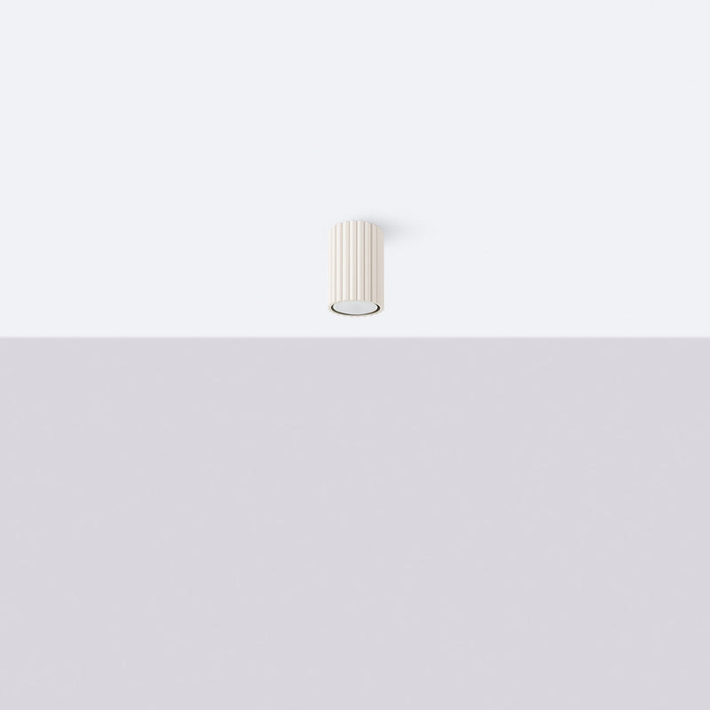 Plafond Karbon Ø10 Beige Kleiner Spot Mit Natürlicher Ausstrahlung-Leuchtezauber