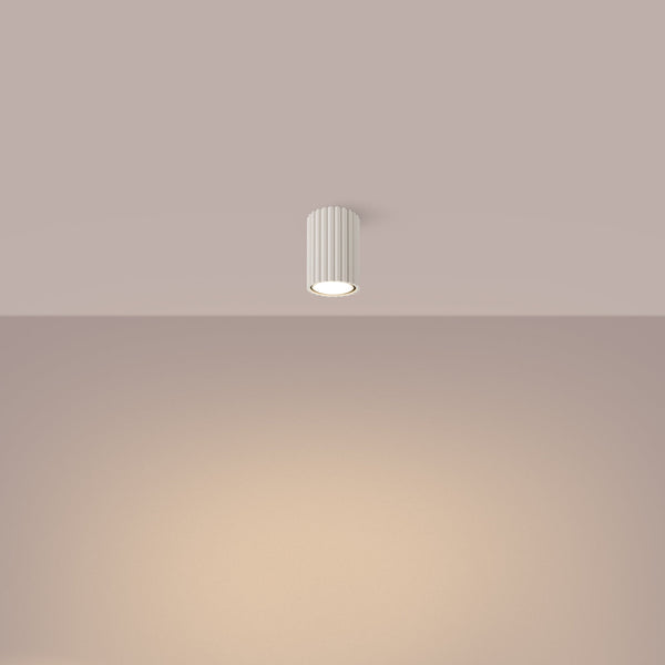 Plafond Karbon Ø10 Beige Kleiner Spot Mit Natürlicher Ausstrahlung-Leuchtezauber