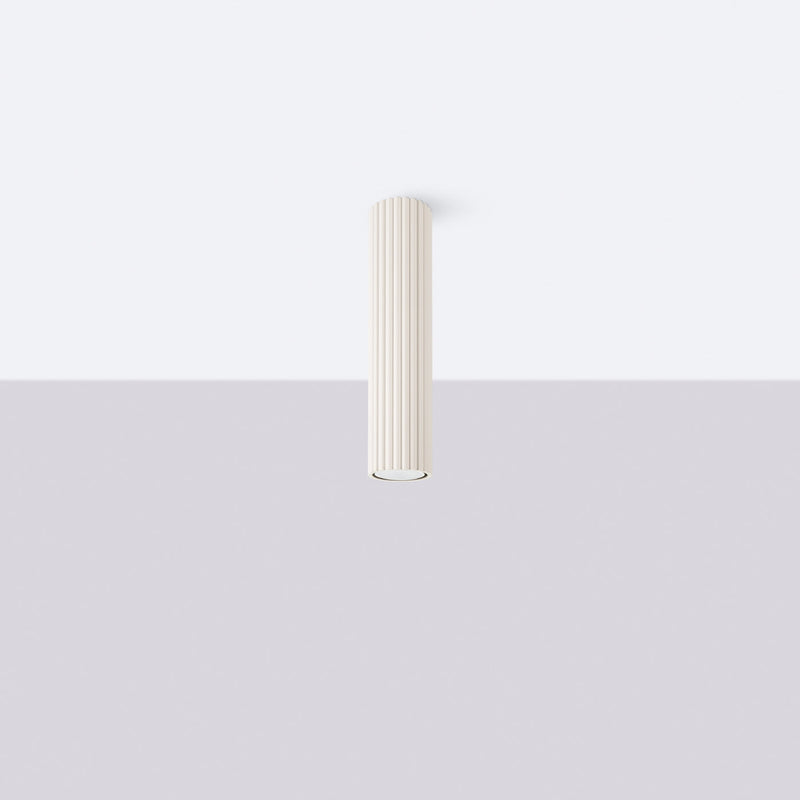 Plafond Karbon Ø30 Beige Stilvolle Akzentleuchte In Beige-Leuchtezauber