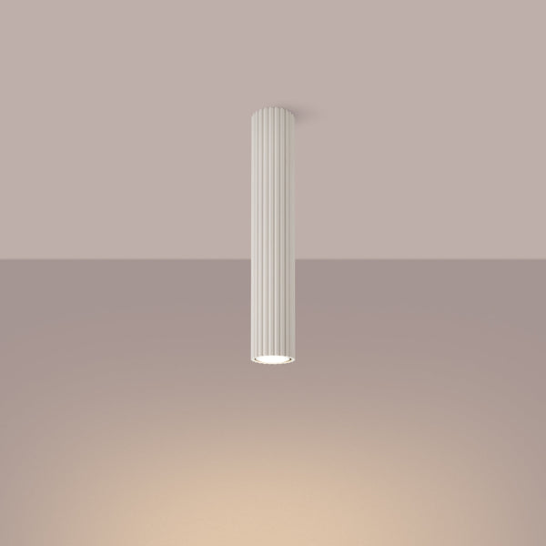 Plafond Karbon Ø40 Beige Moderne Deckenlampe Im Naturstil-Leuchtezauber